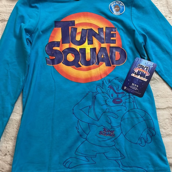 Space Jam 2 Piece Boys Tune Squad Tazmanian Devil Hoodie Pants Outfit Set Size 8 - Picture 3 of 16